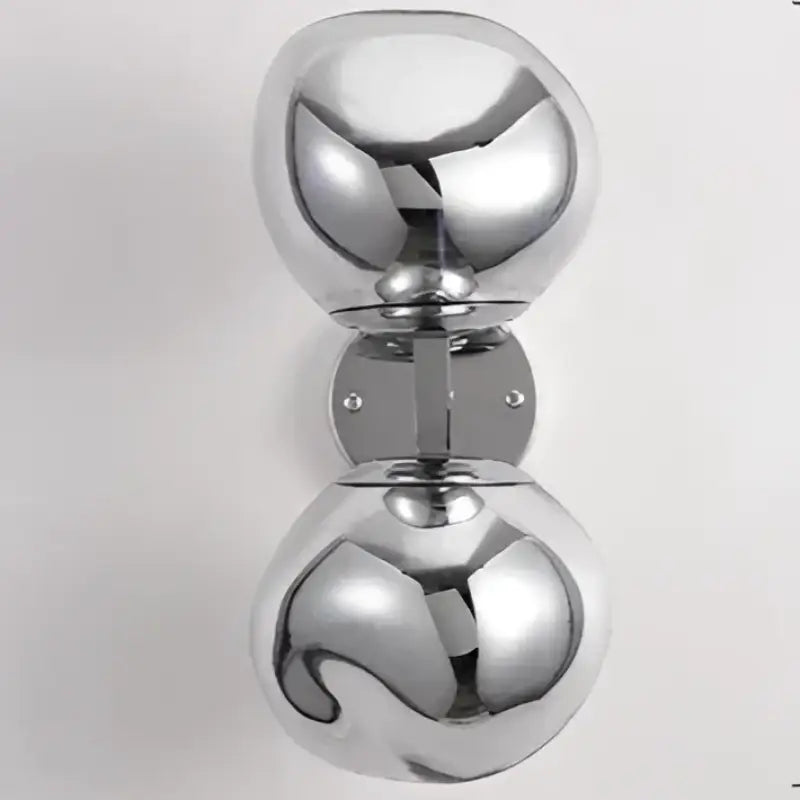 Applique Murale Double Globe En Verre Soufflé Coloré