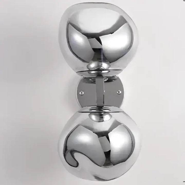 Applique Murale Double Globe En Verre Soufflé Coloré