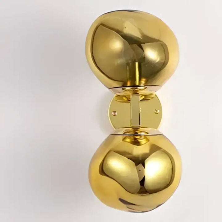 Applique Murale Double Globe En Verre Soufflé Coloré