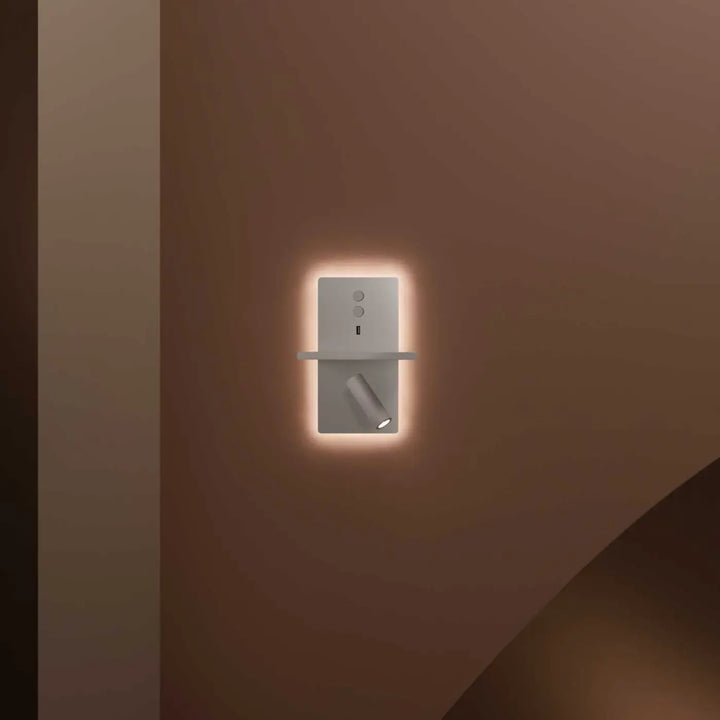 Applique E-lamp en aluminium blanc en situation