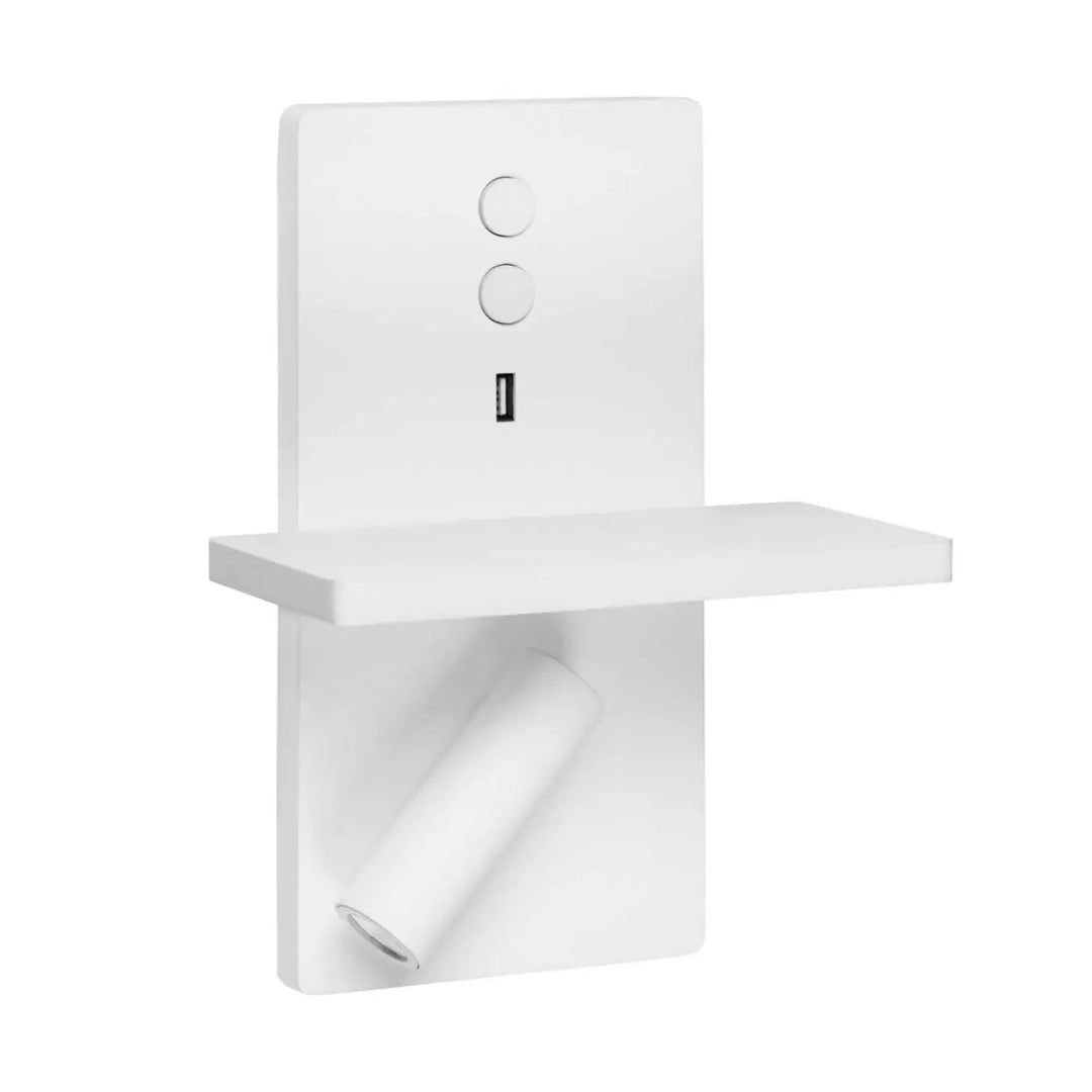 Applique murale E-lamp en aluminium blanc
