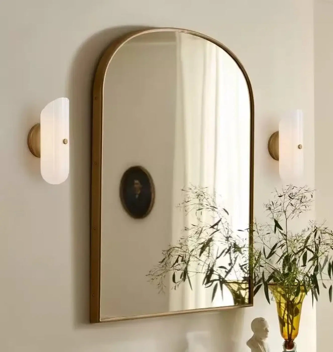 Applique élégante en verre et fer design contemporain