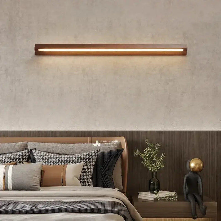 Applique Murale En Bois Et À LED Au Style Scandinave Et Zen En Bois