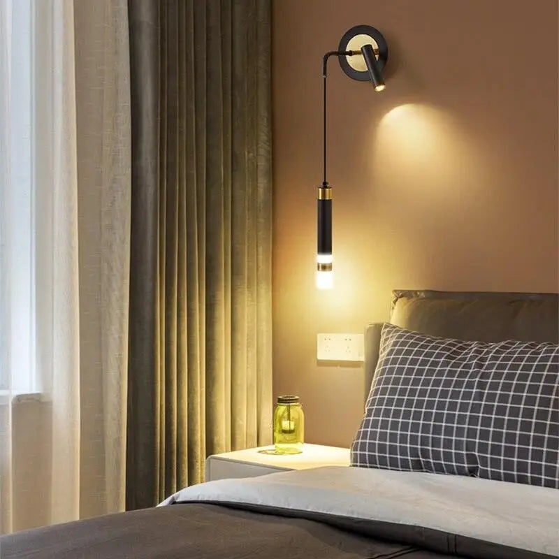 Applique Murale En Laiton Design Oblique Noir Or