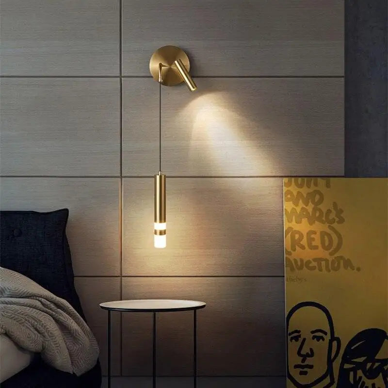 Applique Murale En Laiton Design Oblique Noir Or