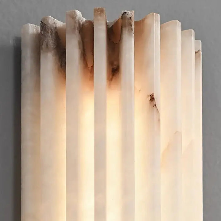Applique Murale En Marbre Strié Avec Éclairage Doux

