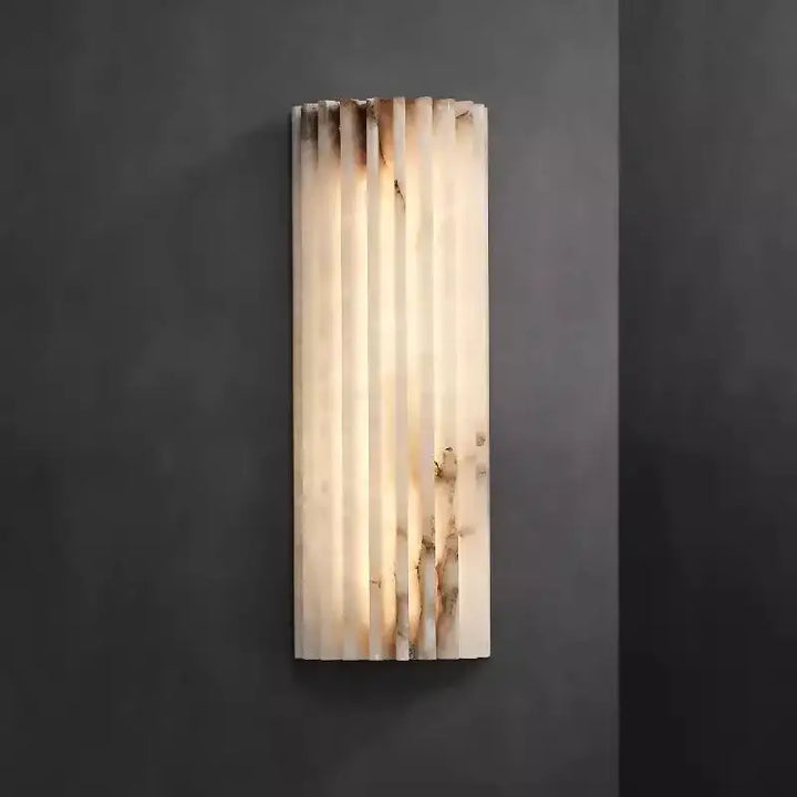 Applique Murale En Marbre Strié Avec Éclairage Doux

