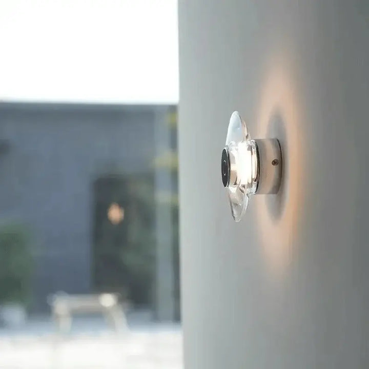 Applique murale en verre design effet halo lumineux