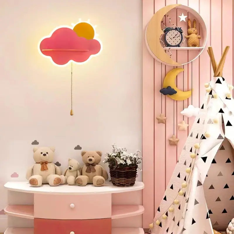 Applique Murale Enfant Nuage Soleil