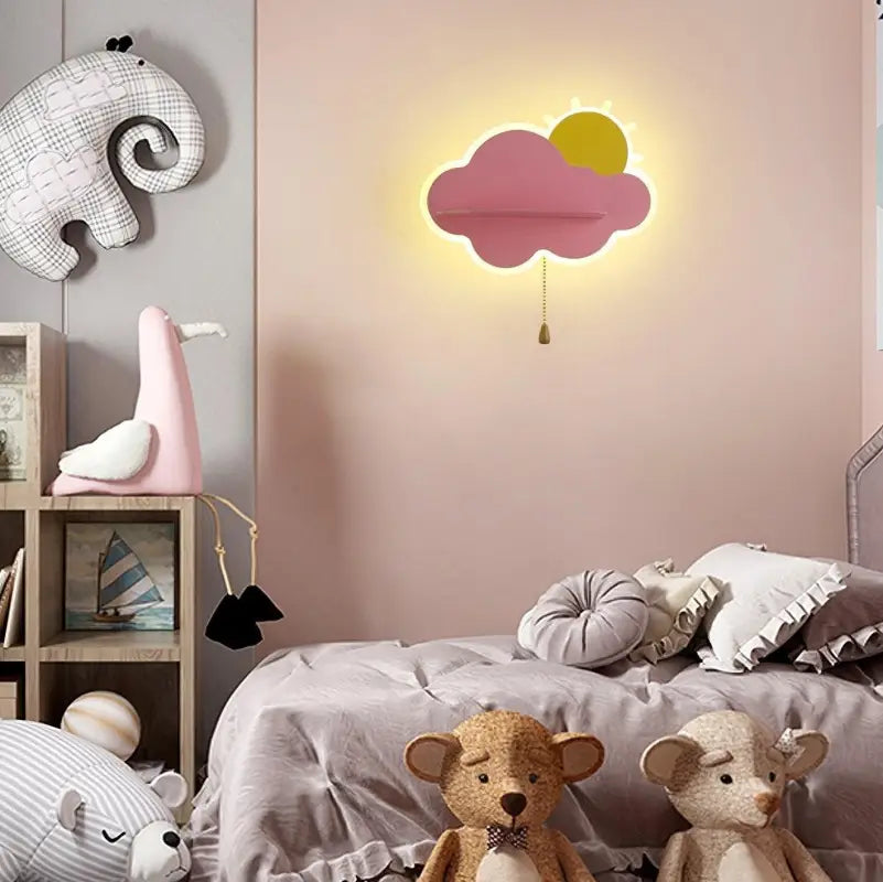 Applique Murale Enfant Nuage Soleil