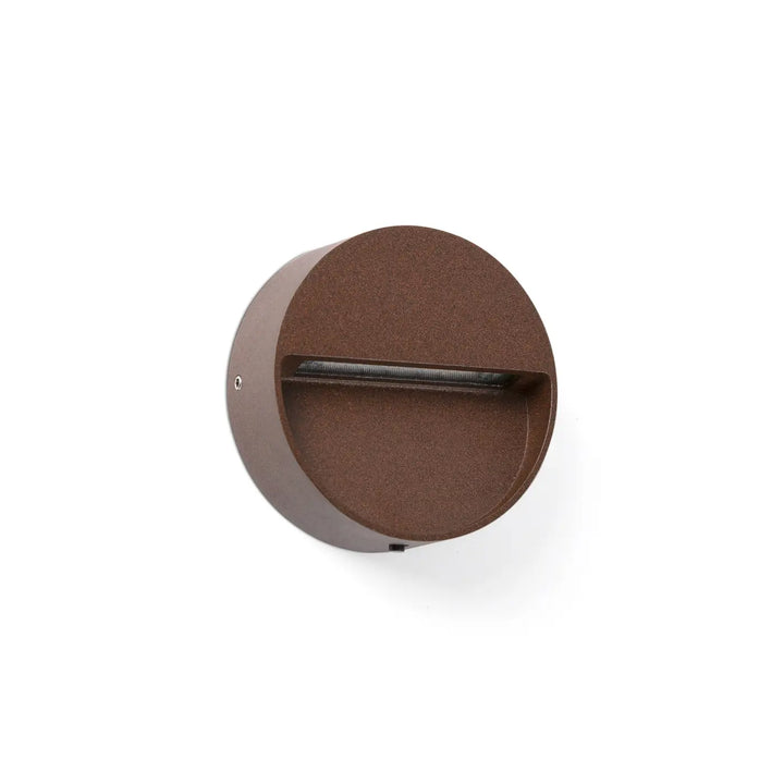 Applique d'extérieur Dune marron oxydé ronde de Faro Barcelona