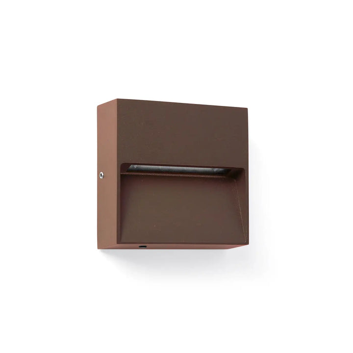 Applique d'extérieur Dune marron oxydé carrée de Faro Barcelona