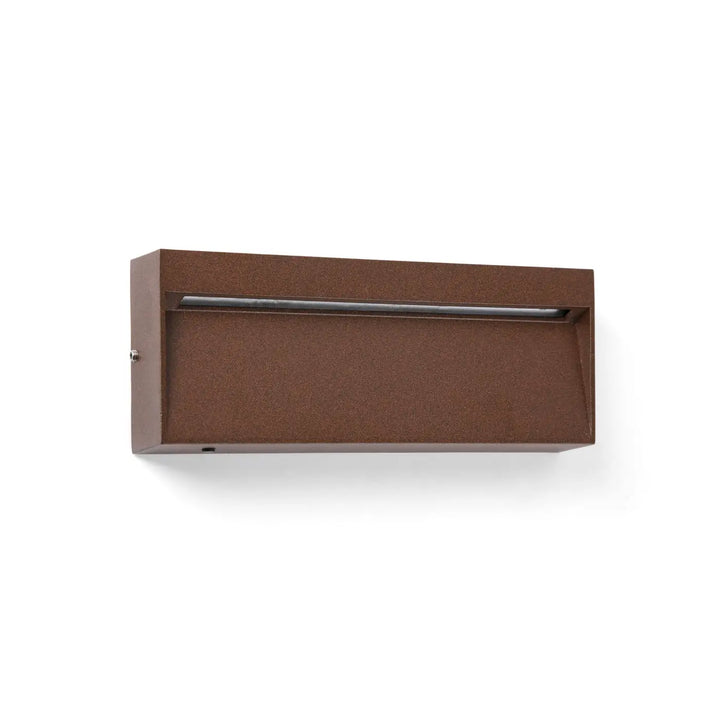 Applique d'extérieur Dune marron oxydé rectangulaire de Faro Barcelona