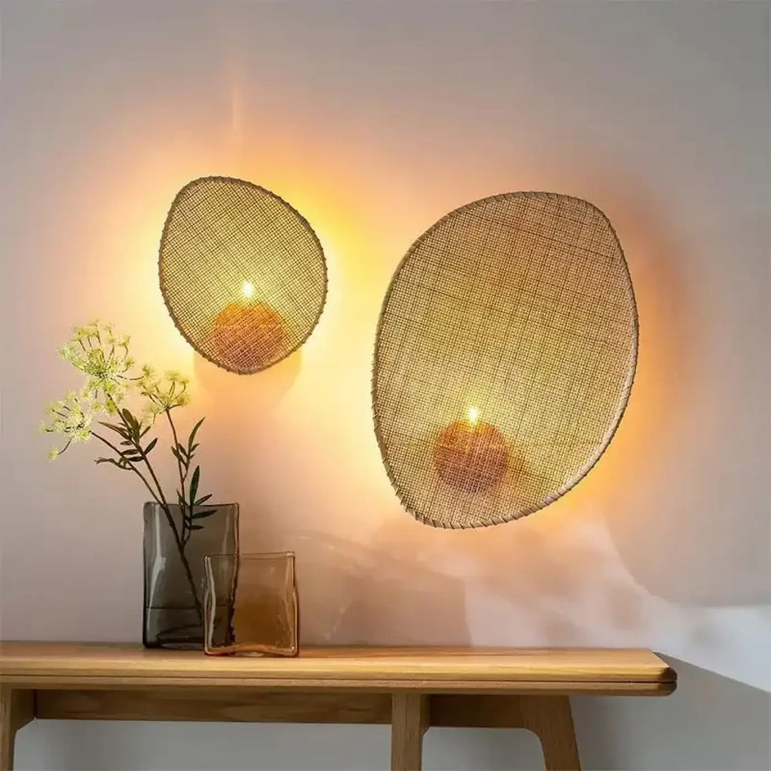 Applique murale naturelle design bohème beige style chic