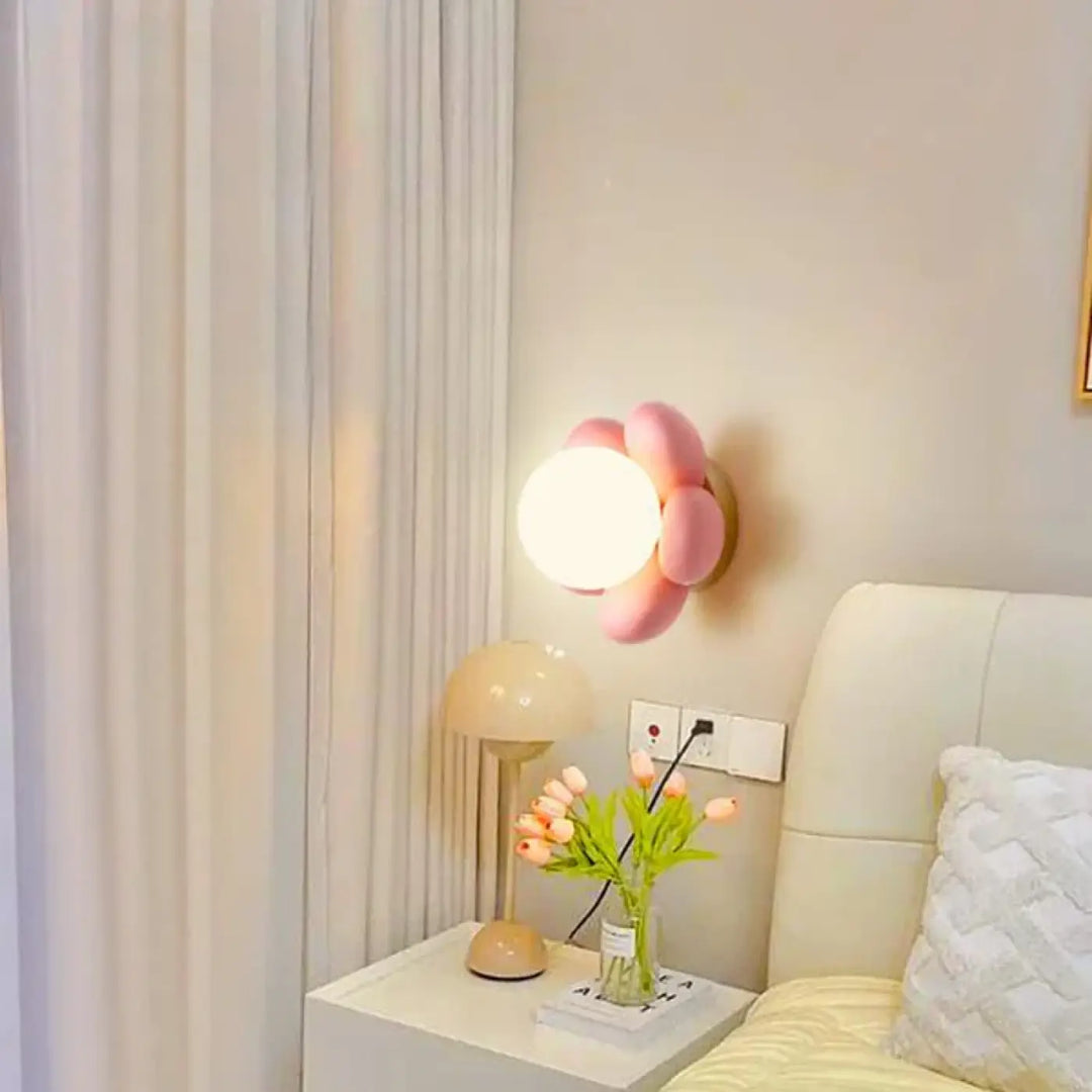 Applique Murale Fleur Pour Chambre De Petite Fille En Acrylique