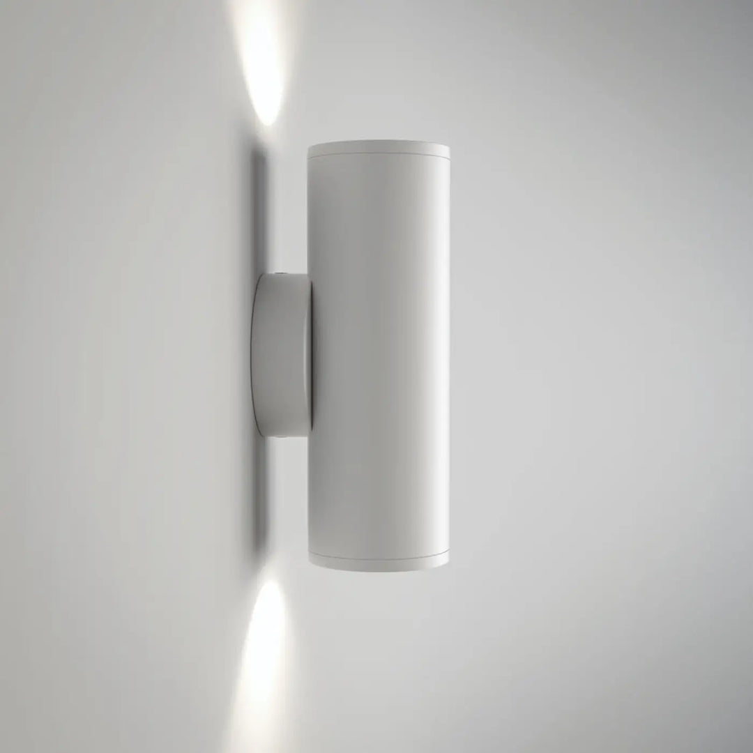 Applique murale focus cylindre géométrique blanc minimaliste en forme cylindrique au design moderne et épuré