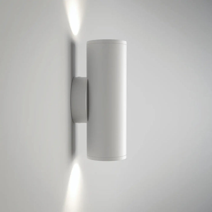 Applique murale focus cylindre géométrique blanc minimaliste en forme cylindrique au design moderne et épuré
