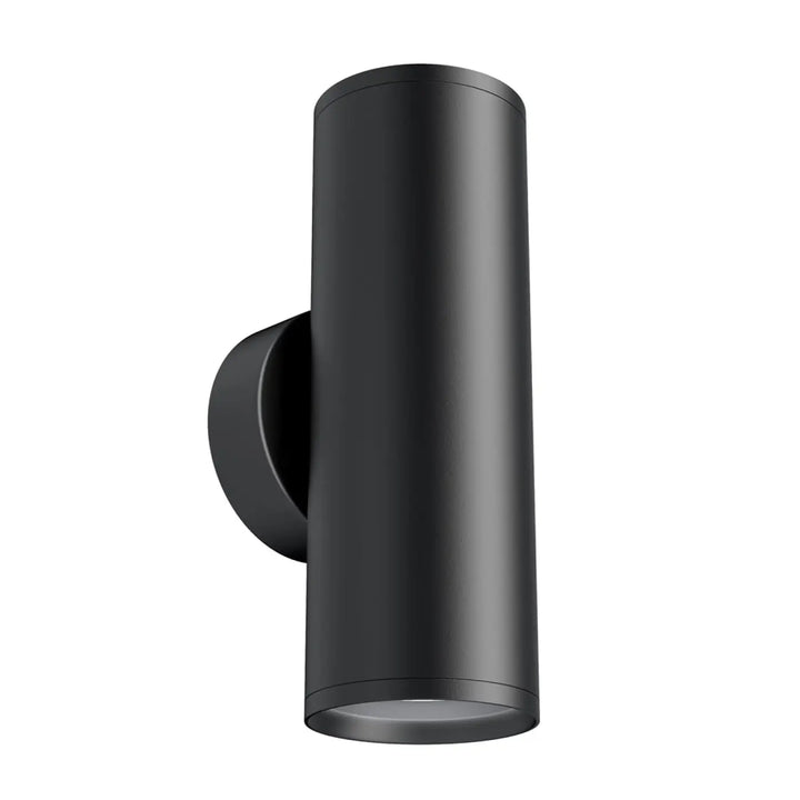 Applique murale focus cylindre géométrique noire cylindrique design moderne pour usage extérieur