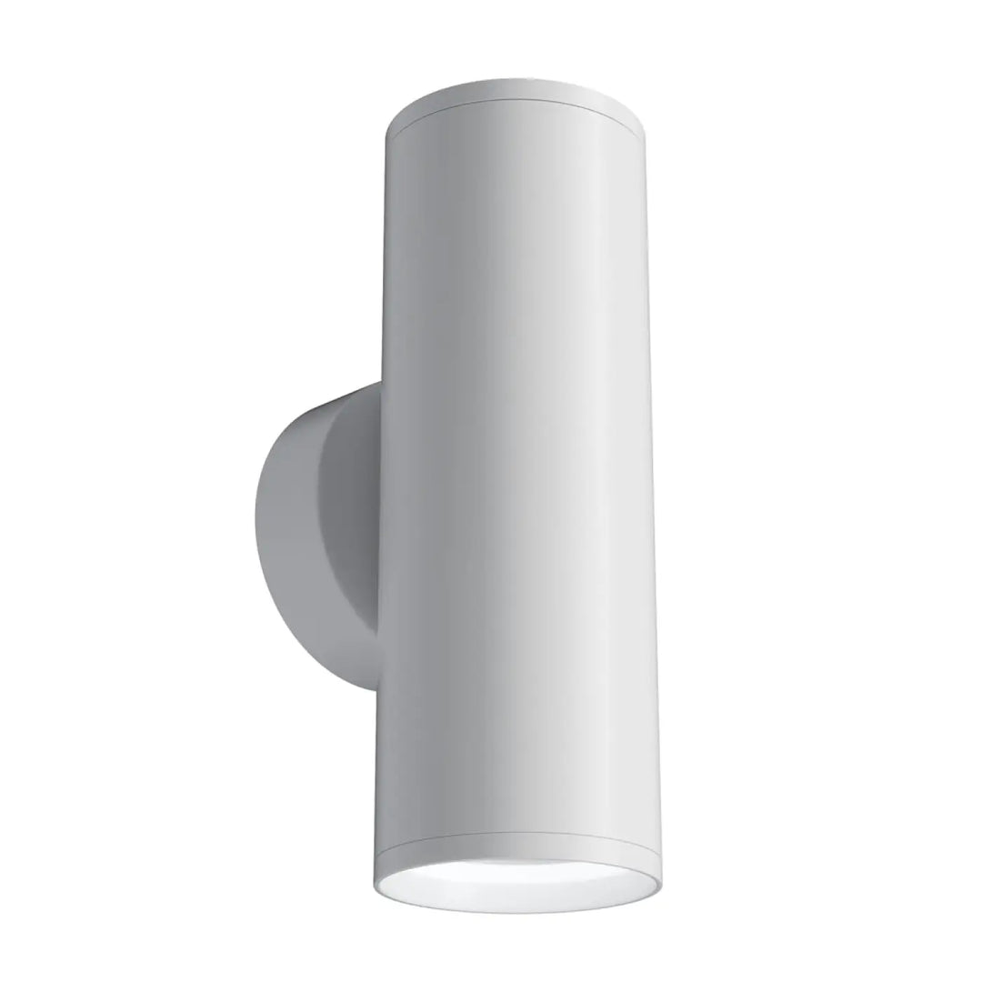 Applique murale focus cylindre géométrique blanche en extérieur au design moderne et épuré en forme cylindrique