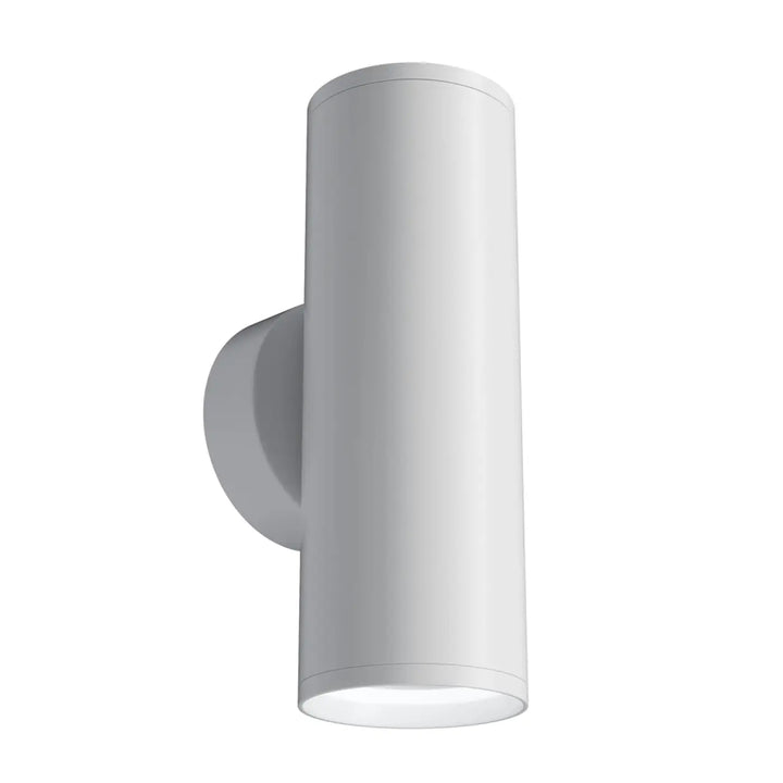Applique murale focus cylindre géométrique blanche en extérieur au design moderne et épuré en forme cylindrique