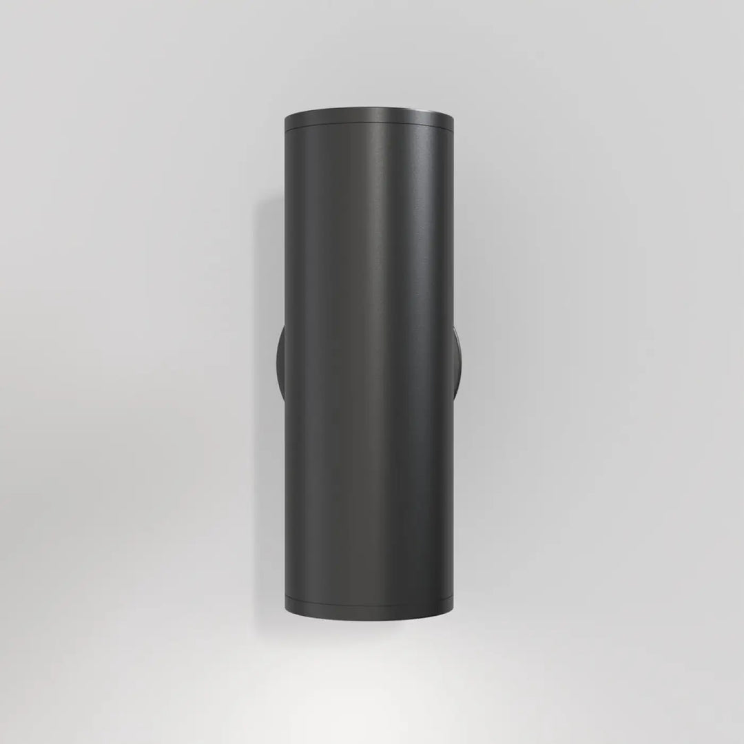 Applique murale focus s cylindre noire mate au design minimaliste cylindrique pour un éclairage mural élégant