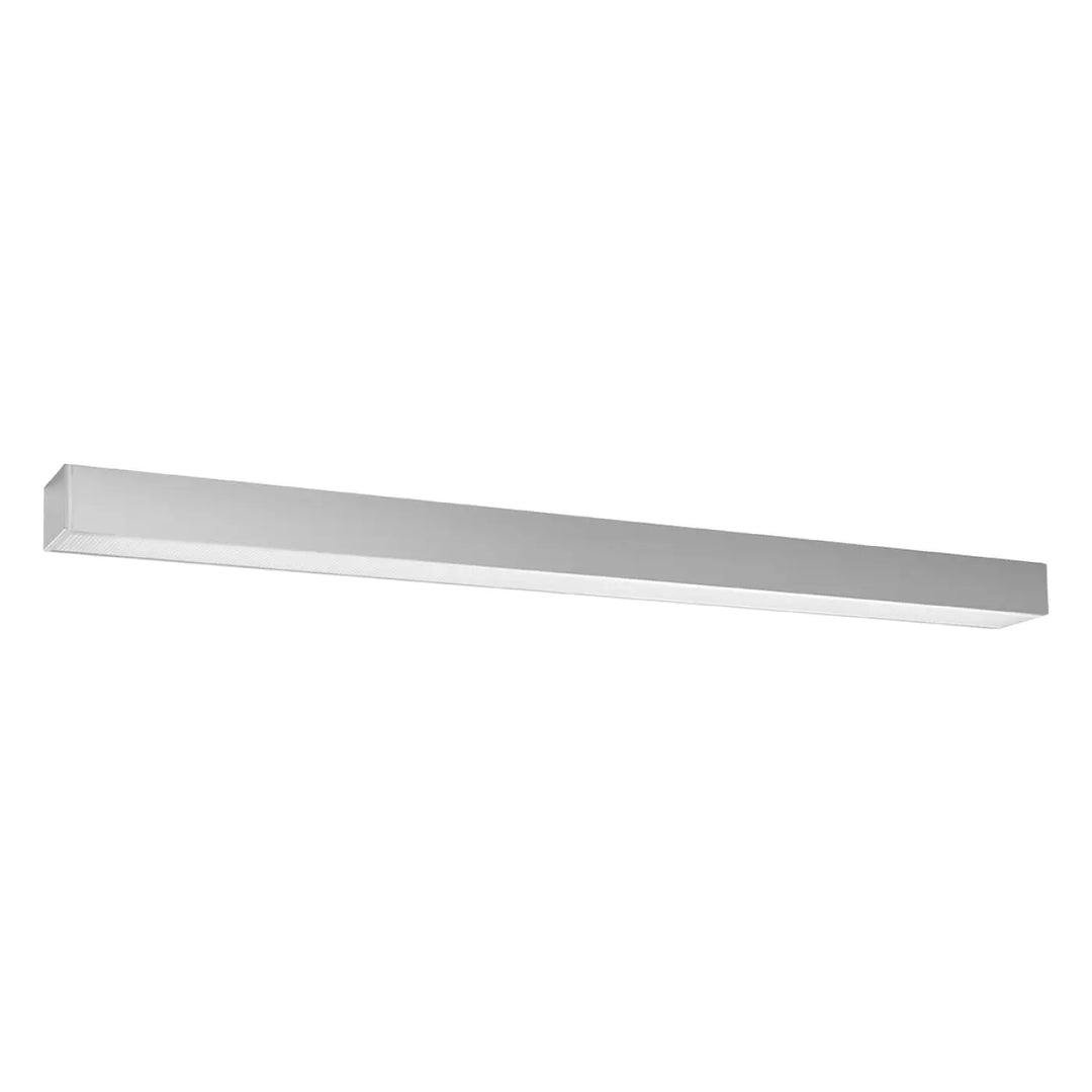 Luminaire plafonnier pinne 90 gris avec module led moderne rectangulaire en métal argenté pour paramètres d’éclairage optimaux