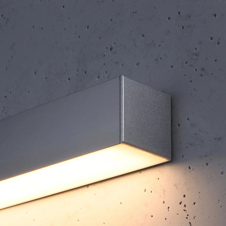 Applique murale collection pinne gris avec module led et paramètres d’éclairage 3000k pour ambiance chaleureuse