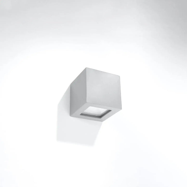 Applique murale moderne en céramique leo gris avec panneau led encastré pour une belle lumière extérieure minimaliste