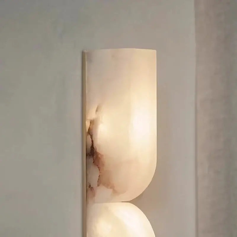 Applique murale haut de gamme blanche à l'imprimé en marbre

