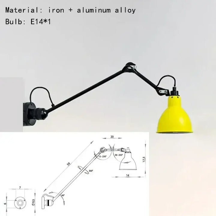 Applique murale industrielle en métal design moderne élégant