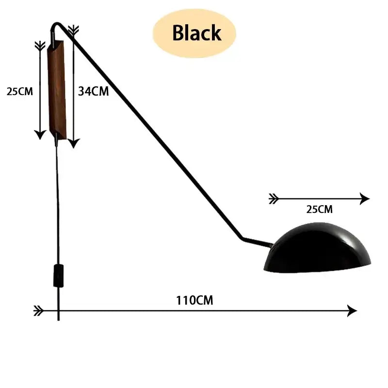 Applique industrielle orientable noir mat luminaire raffiné