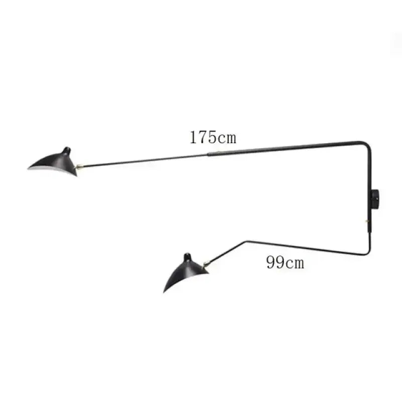 Applique industrielle orientable noir mat luminaire raffiné