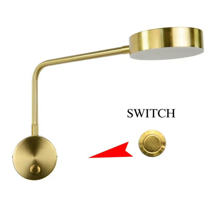 Applique murale laiton avec sphère en verre élégante