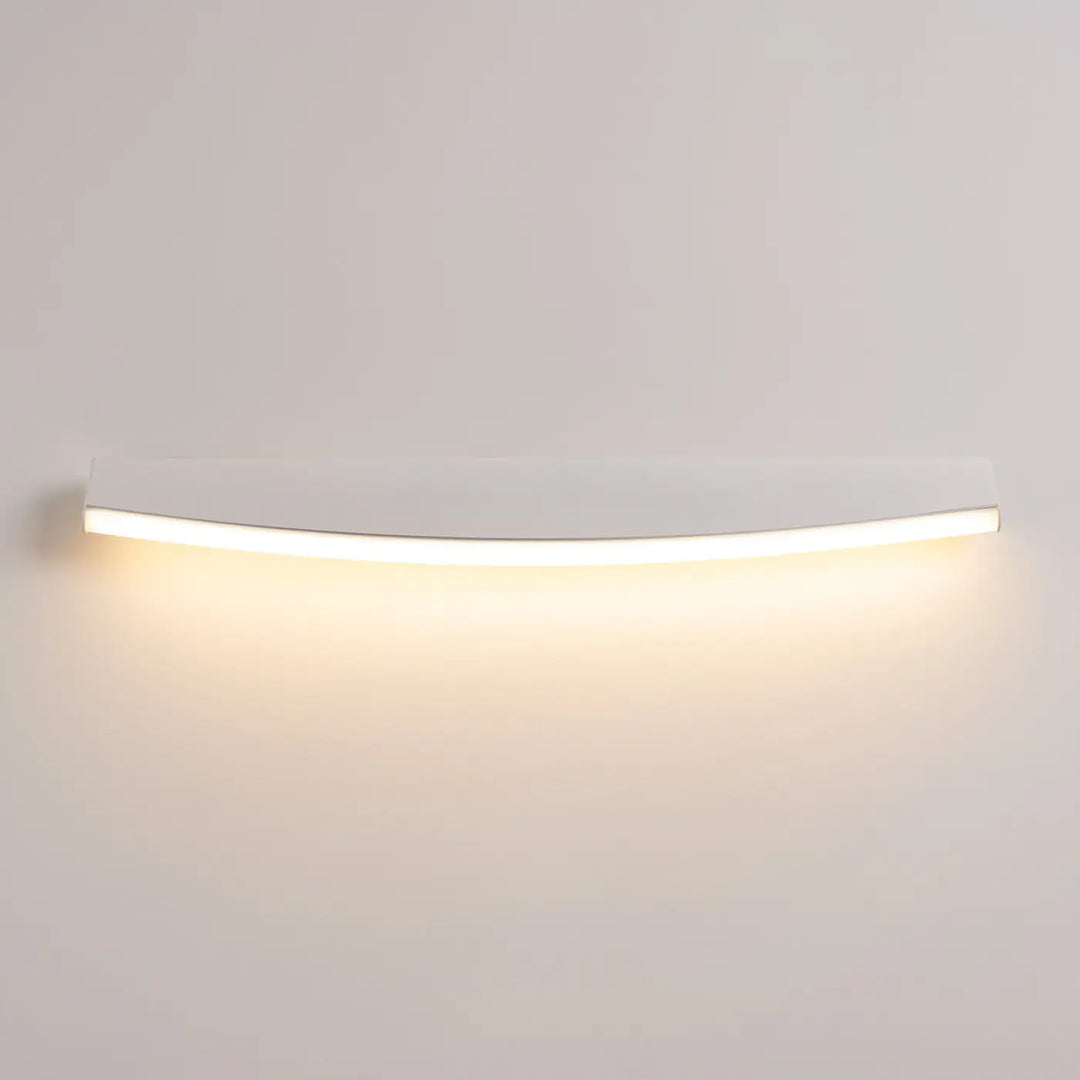 Applique murale JORUN blanc allumée, lumière vers le bas