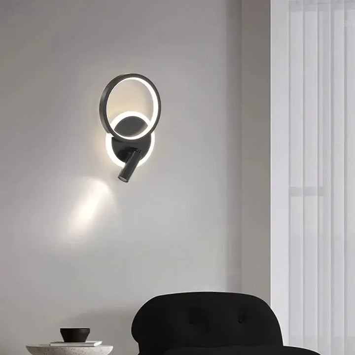 Applique murale LED avec deux cercles

