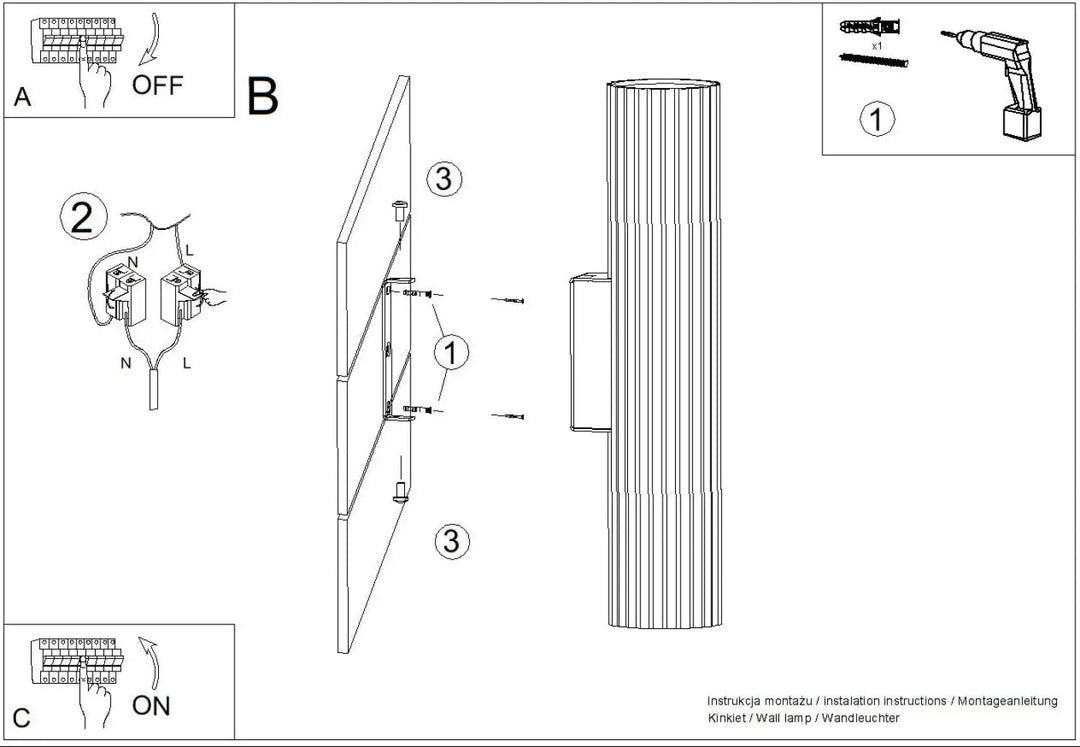 Aplique de pared LED beige IVAR 4000K