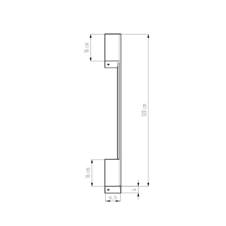 Applique murale sappo 120 led beige métal 120 cm avec six variantes vert olive et sections 16 cm épaisseur 4 mm base