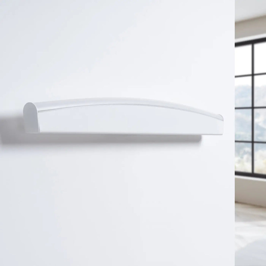 Applique murale jorun 3000k blanche luminaire à led avec design élégant et étagère murale incurvée minimaliste