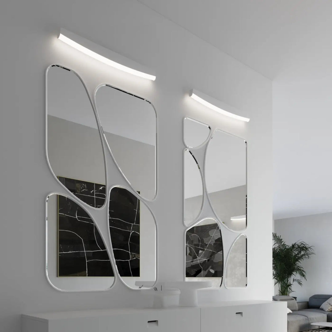 Applique murale jorun 3000k blanc avec luminaire à led intégré et design élégant aux formes organiques modernes