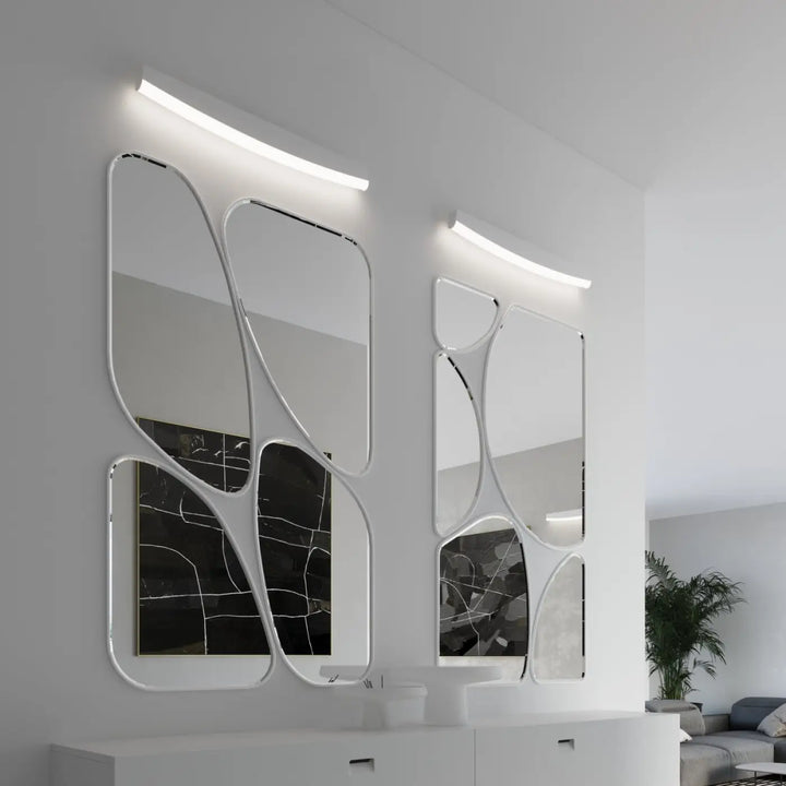 Applique murale jorun 3000k blanc avec luminaire à led intégré et design élégant aux formes organiques modernes