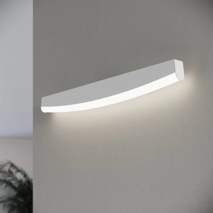Applique murale jorun 3000k blanc luminaire à led avec design élégant et forme rectangulaire incurvée moderne