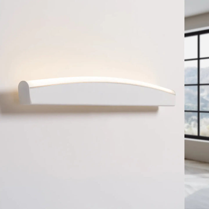 Applique murale jorun 3000k blanc luminaire à led design élégant minimaliste en forme incurvée