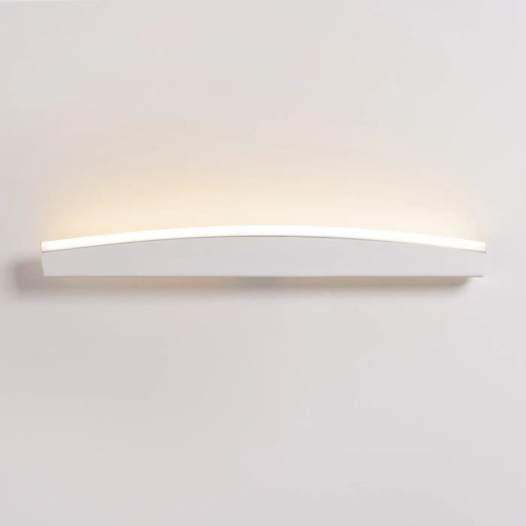 Applique murale jorun 3000k blanc design élégant en luminaire à led avec forme incurvée moderne
