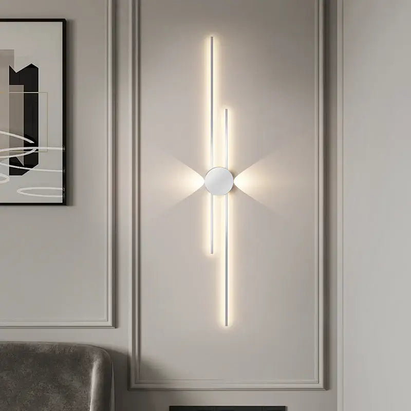 Applique Murale LED Design Graphique Noir et Blanc Moderne