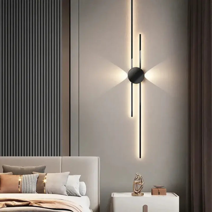 Applique Murale LED Design Graphique Noir et Blanc Moderne