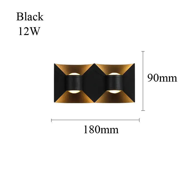 Applique murale led minimaliste effet architectural élégant