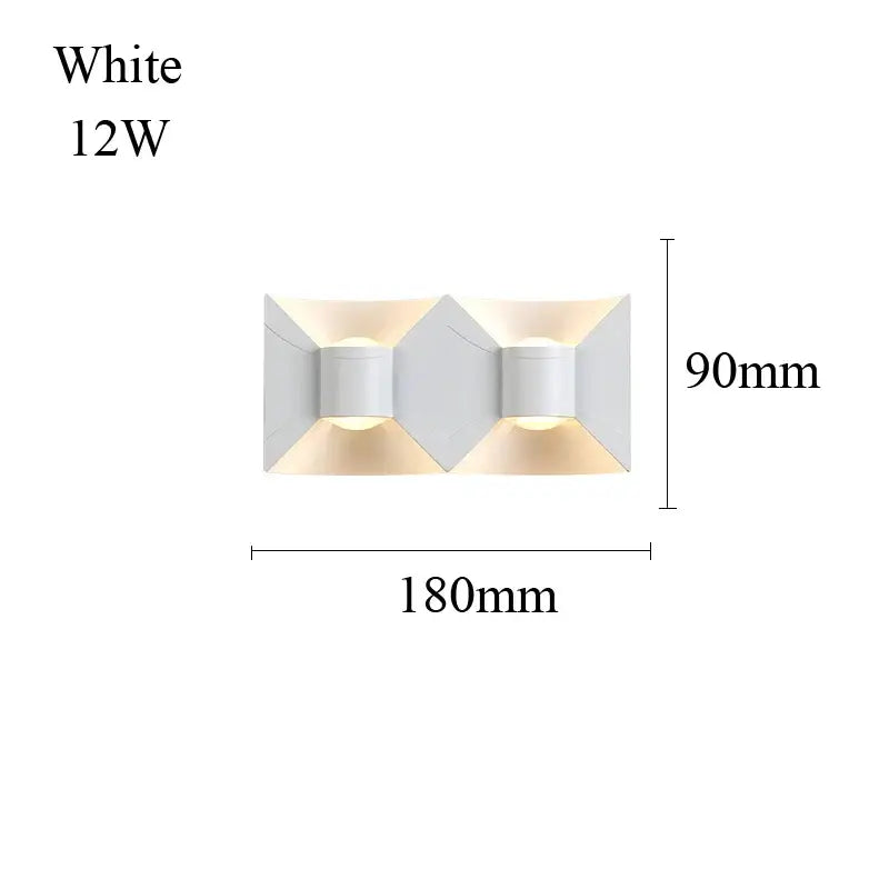 Applique murale led minimaliste effet architectural élégant