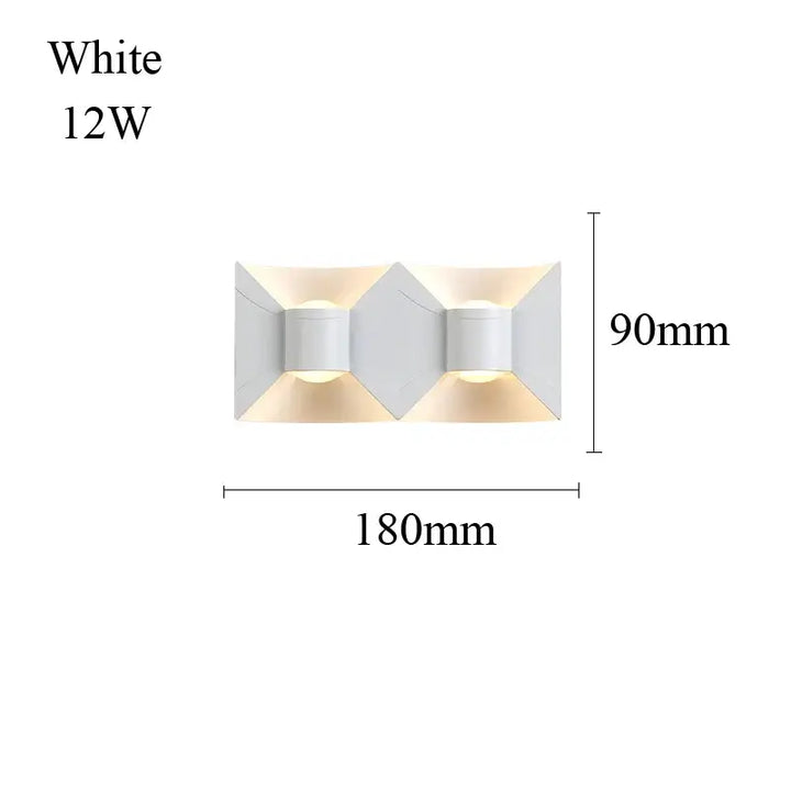 Applique murale led minimaliste effet architectural élégant