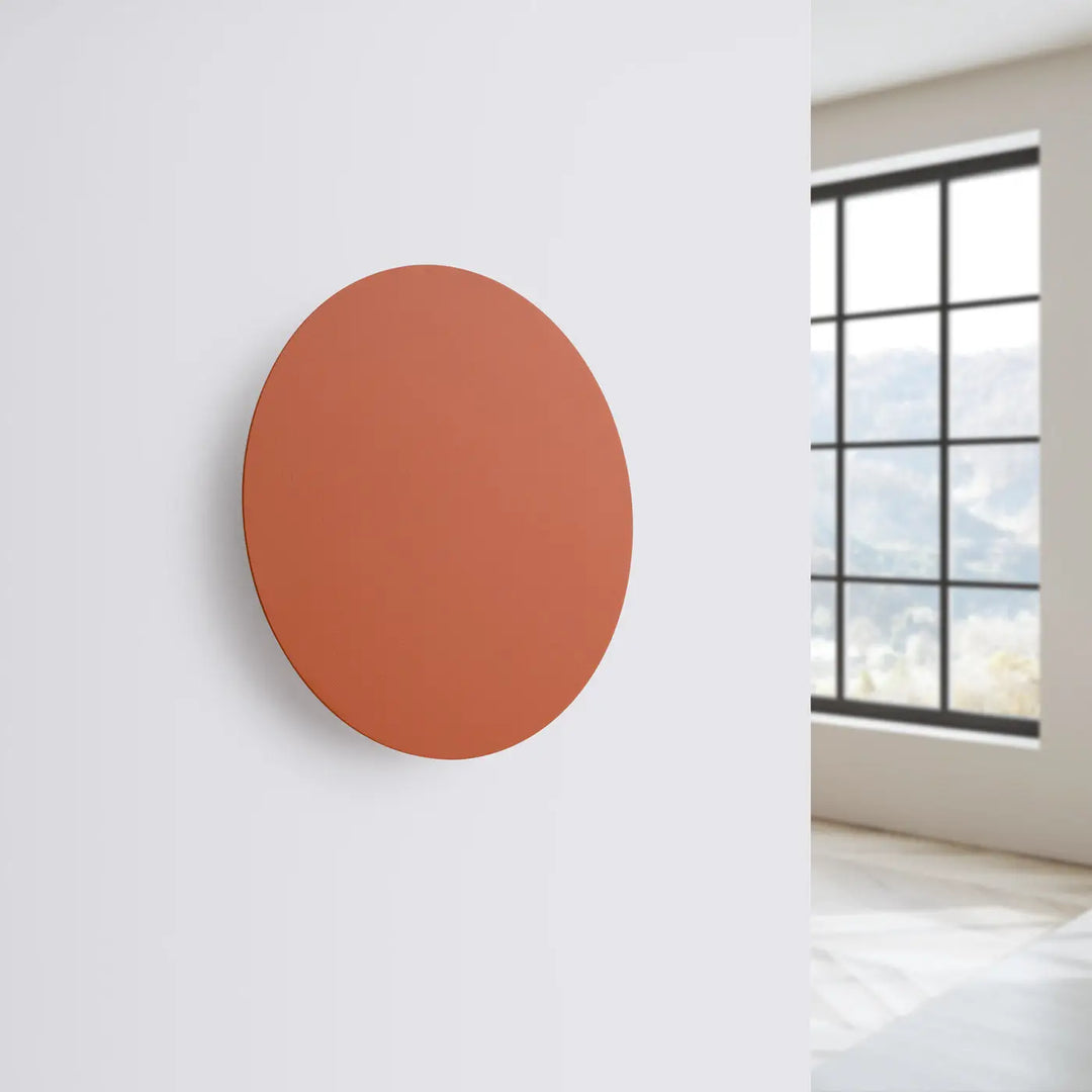 Applique murale BORGEN ocre rouge éteinte, posée au mur