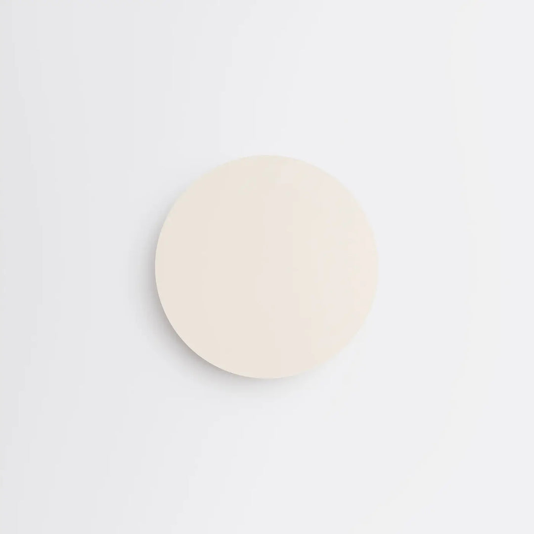 Applique murale BORGEN beige éteinte, vue de face au mur